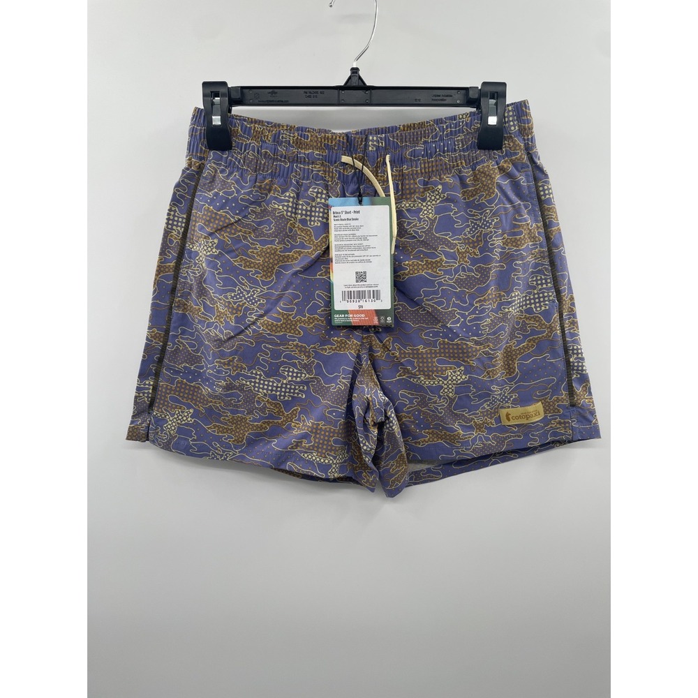 NWT Cotopaxi Brinco 5" Short Print Mens Small Scenic Route Blue Smoke Drawstring